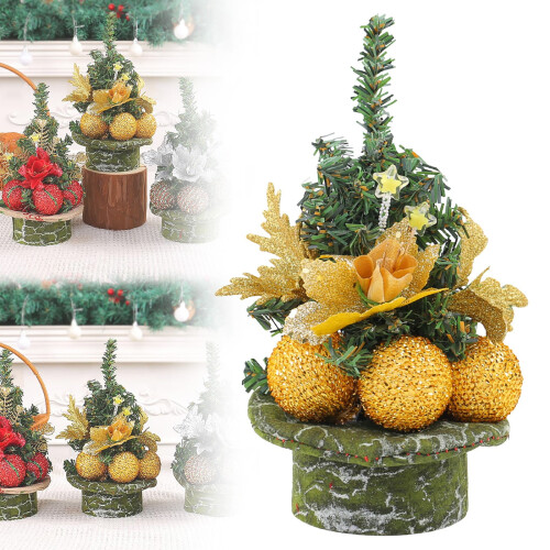 Mini Christmas Tree with Red Berries 9 Inch 1