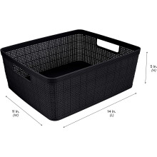 Organizing Set Black Bins 10-Piece