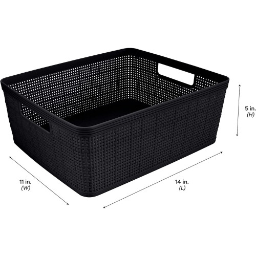 Organizing Set Black Bins 10-Piece