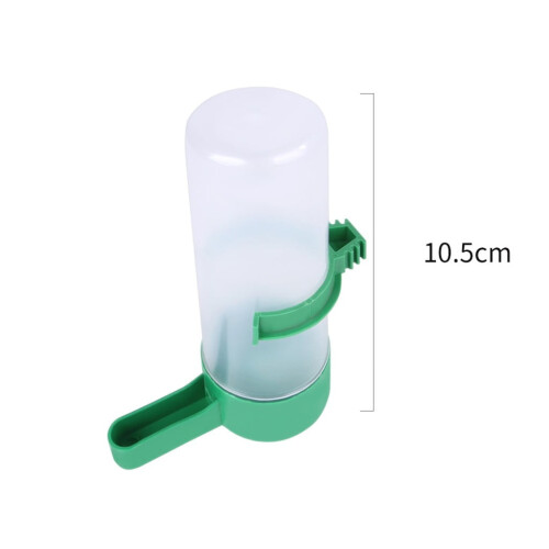 Bird Feeder Transparent Cylinder with Green Base Tray