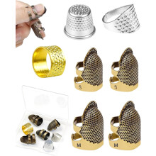 Sewing Thimble Kit Metal Finger Protectors 7 PCS