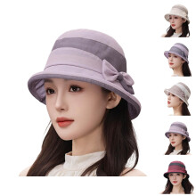 Sombrero Fedora gótico para mujer, color rojo, de ala ancha.