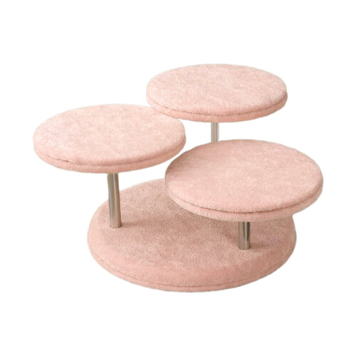 Jewelry Display Stand Fabric Three-Tier Ring Holder