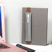Kožená kapsa na pero na notebook, nastavitelná elastická kapsa