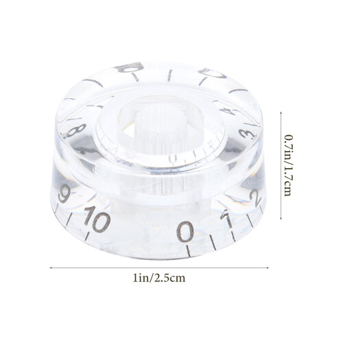 Acrylic Guitar Volume Tone Knobs 2.5x1.7cm 8 Pack 1