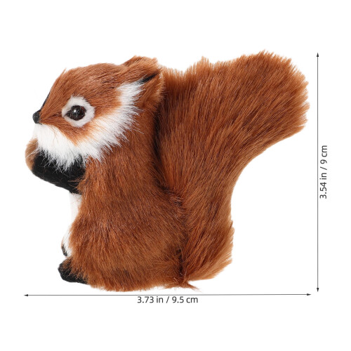 Mini squirrel plush toy brown forest animal 1 set 1