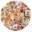Peperkoek kerststickers van waterdicht vinyl, 100 stuks 1