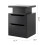 Nightstand with Charging Station and RGB Lights Black 2
