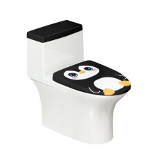 Capac de toaletă cu model de pinguin, rezistent la praf, reutilizabil