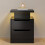 Nightstand with Charging Station and RGB Lights Black 4