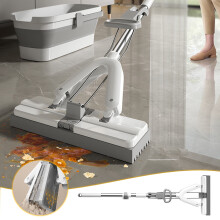 Sponge Mop for Tile Floors with Extendable Handle 108-138 cm