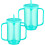 Ποτήρια Sliner Adult Sippy, αδιάβροχα, 12oz, σε συσκευασία των 2, μπλε 1