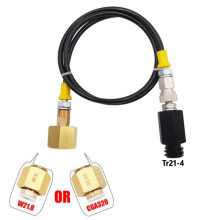 CGA320 to TR21-4 Soda Maker Co2 Tank Cylinder Direct Adapter with 60 Inch High-Pressure Hose,Soda Maker Direct Connector