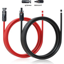 Aurinkokaapelin jatkojohto 10AWG 10FT punainen ja musta