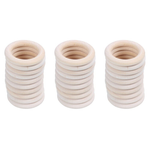 Naturholzringe, Durchmesser 50 mm, 3er-Pack
