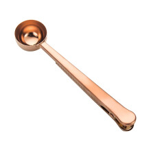 Stainless Steel Coffee Tongs & Spoons, Multi-Functional Bag Opener/Sealer, Red/Rose Gold – Compatible with Coffee Gear