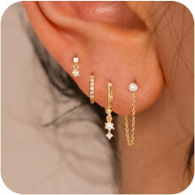 Gold Plated Pearl Drop Earrings for Women Hypoallergenic