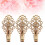 Gouden messing haarclips, hol, retro, 3 stuks 1
