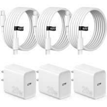 USB-C Väggladdare Snabbladdning 3-pack 1,8 m Sladd