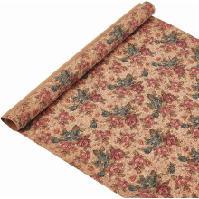 Model floral din material textil de plută, 55x19,7 inci, cămilă