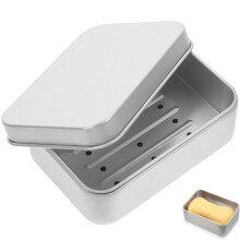 Aluminiowe etui na mydło z ociekaczem i pokrywką1 sztuka