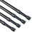 Bară de perdea cu arc, neagră, 25-40 cm, pachet de 4 1