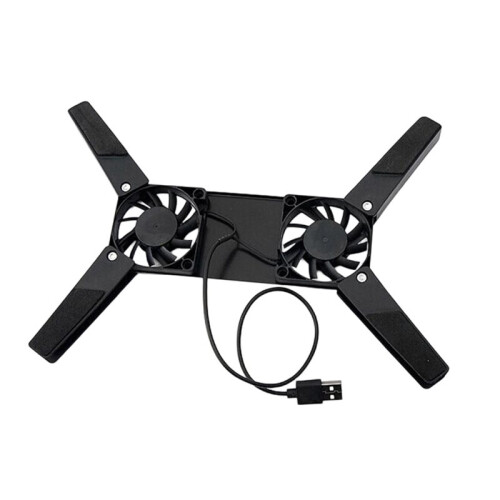 USB Powered Foldable Laptop Cooling Pad with Dual 60mm Fans Adjustable Notebook Cooler Stand Bracket for PC Computer