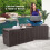 Outdoor Storage Box Espresso 75 Gallon Waterproof with 7