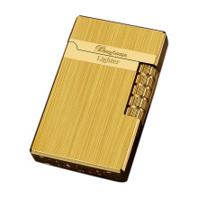 Briquet à butane en métal avec meule rechargeable, format de poche
