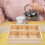 Porte-sachets de thé en bois à 6 compartiments 6