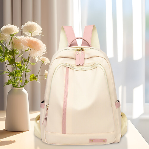 Mochila escolar com cores combinando, grande capacidade e espaço para laptop de 15 polegadas. 2