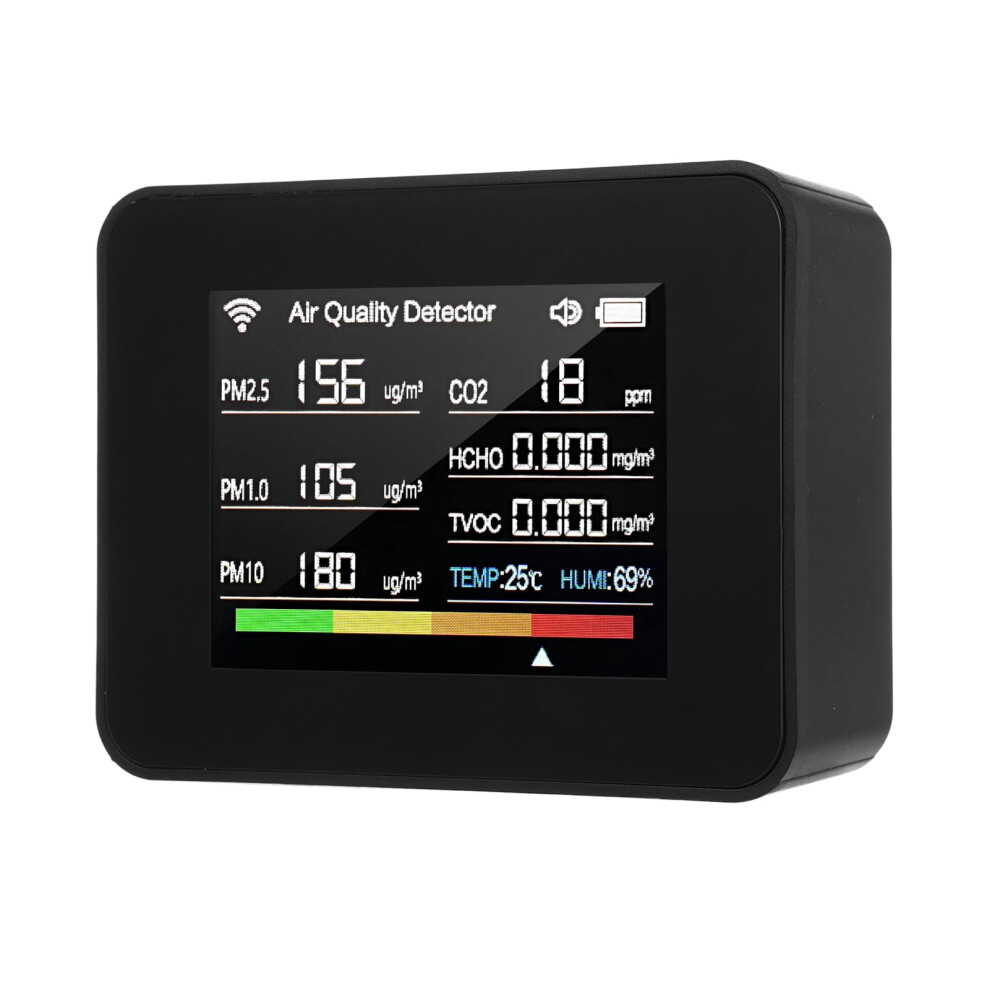 WiFi Air Quality Monitor COâ TVOC HCHO PM2.5 Temp Humidity