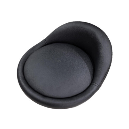 Siège de tabouret de bar de rechange en cuir PU noir à dossier bas 1