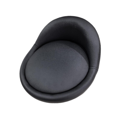 Siège de tabouret de bar de rechange en cuir PU noir à dossier bas 2