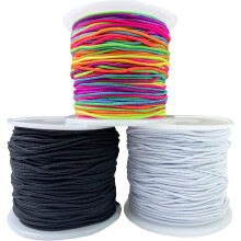 Cordão elástico para pulseiras, 1 mm, resistente e elástico.