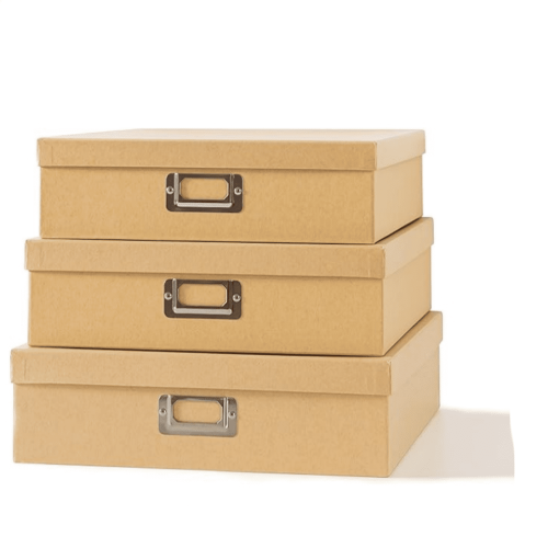 Opbergdozen met deksels, stapelbaar, set van 6 stuks