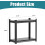 Support pour mini-frigo avec rangement, noir, 100 kg 2
