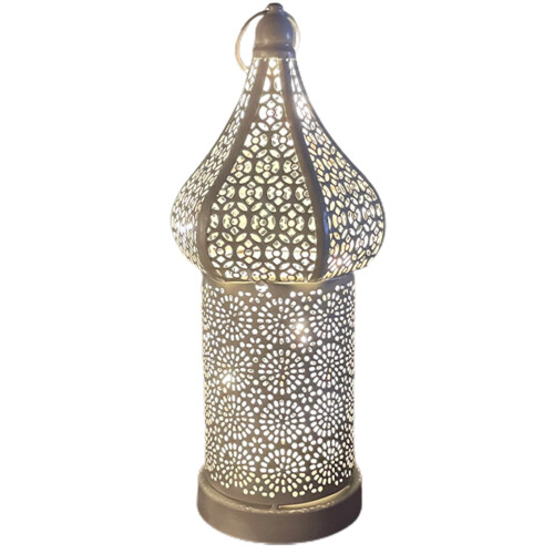 Lanterne marocaine creuse à LED en fer forgé (1 pièce) 1