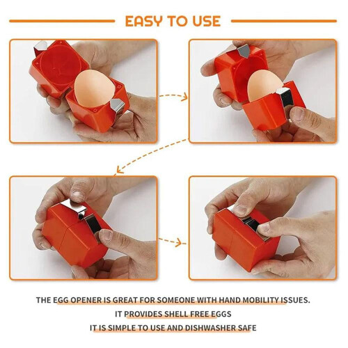 Egg Shell Opener Tool for Raw and Hard-Boiled Eggs1Pc 2