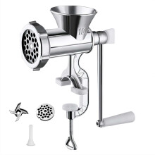 Picadora de carne manual de acero inoxidable (1 unidad)
