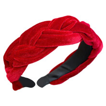 Bandeau tressé vintage en peluche pour femme (1 pièce)