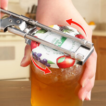 Abrebotellas y frascos de acero inoxidable con palanca ajustable