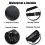 Pochete de couro genuíno preta com 6 bolsos com zíper. 5