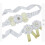 Fascia premaman floreale bianca regolabile, 1 set 1