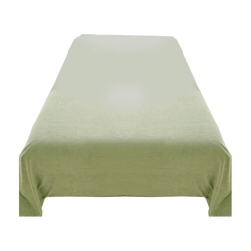 Ensemble de draps en flanelle de velours vert, doux et chaud, 4 pièces