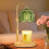 Grüne Kerzenwärmerlampe mit Lotusblume, Timer und Dimmer 1