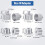 Microfoonstatief schroefdraadadapterset zilverkleurig (8 stuks) 3