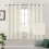 Linen sheer curtains silver 63 inch 2 panels 1