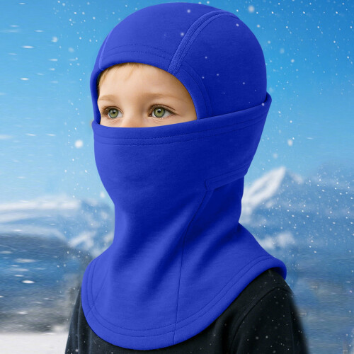 Balaclava Fleece Vinterhætte 14x10,6 Tomme Blå
