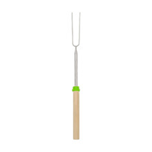 Fourchette télescopique pour barbecue en acier inoxydable avec manche en bois 12